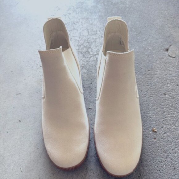 Sorel Shoes - Sorel Out N About Slip-On Wedge Shoe-Cream
